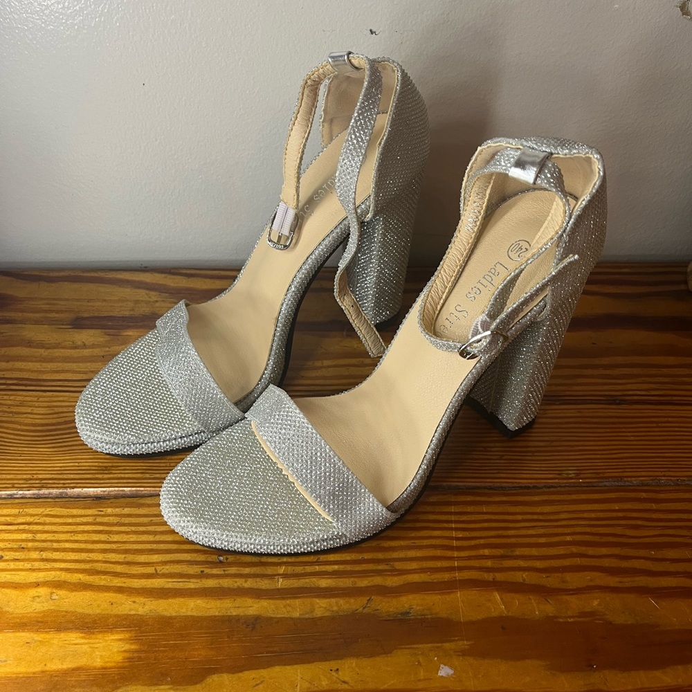 women’s glittery heels